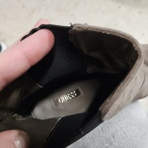 Size 8 Faux Suede Taupe Guess Booties